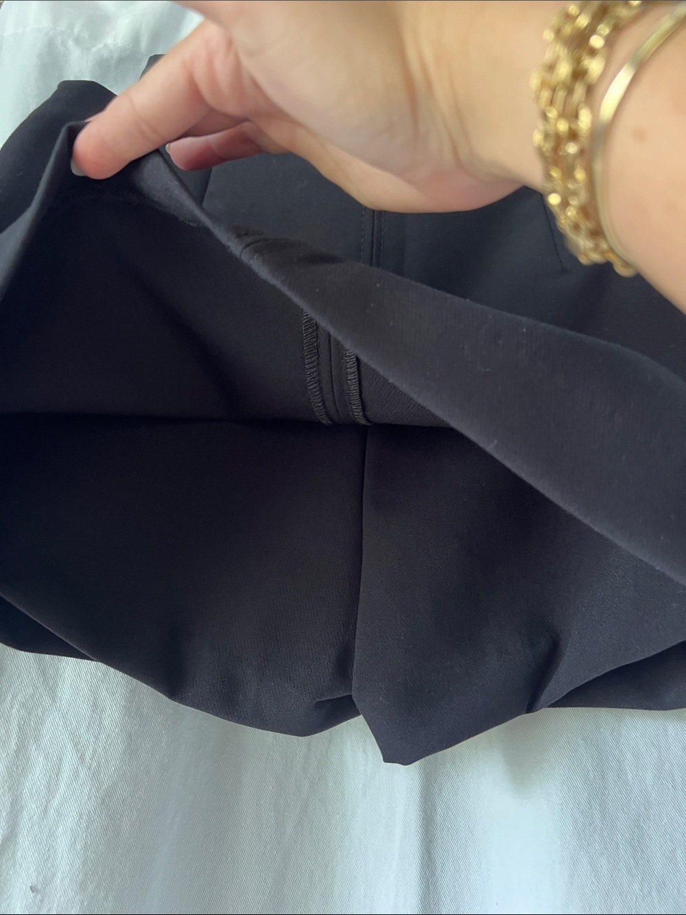 Bershka Black Mini Skort with Center Seam Detail - Picture 4 of 4